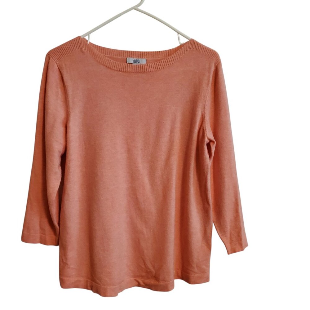 Croft &‎ Barrow Coral Pull Over Lightweight Sweater Large